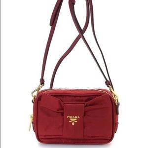 Authentic Prada Tessuto Red Cross Bag